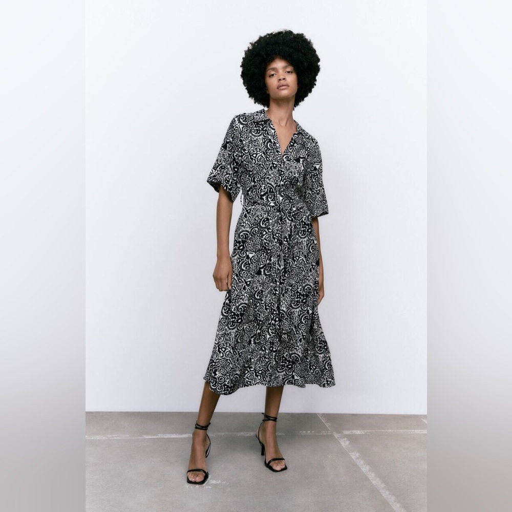 Midi printed dress